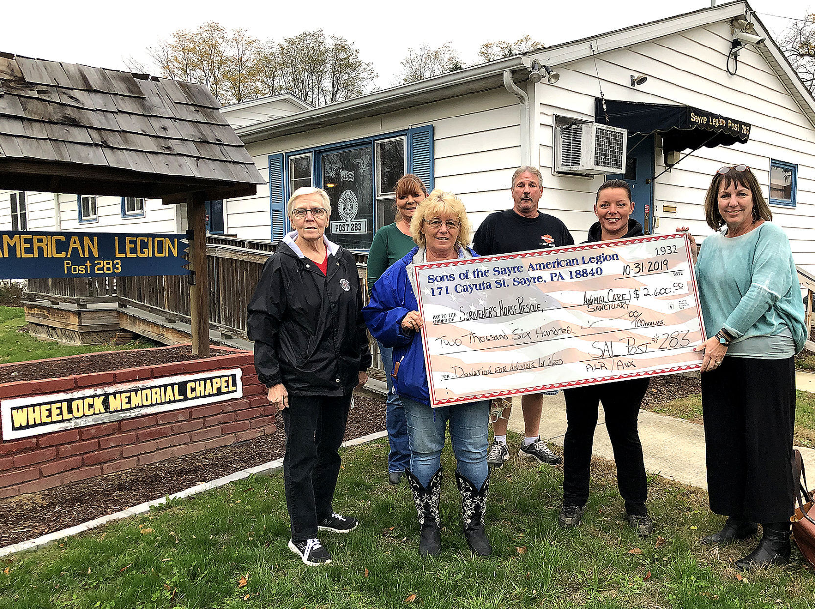 Sayre Legion donates to local animal rescues